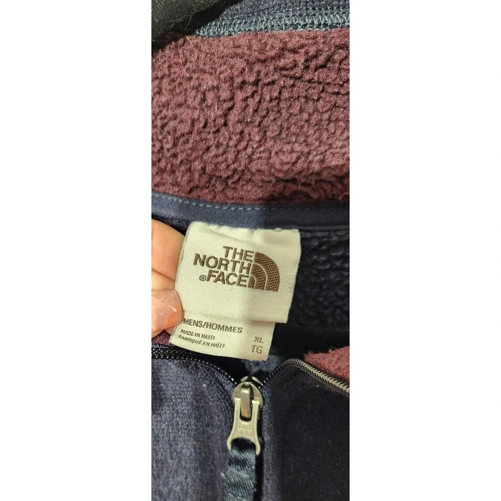 North Face Mens Gordon Lyons‎ Pullover Size XL Maroon Colorblock Q Zip Outdoor